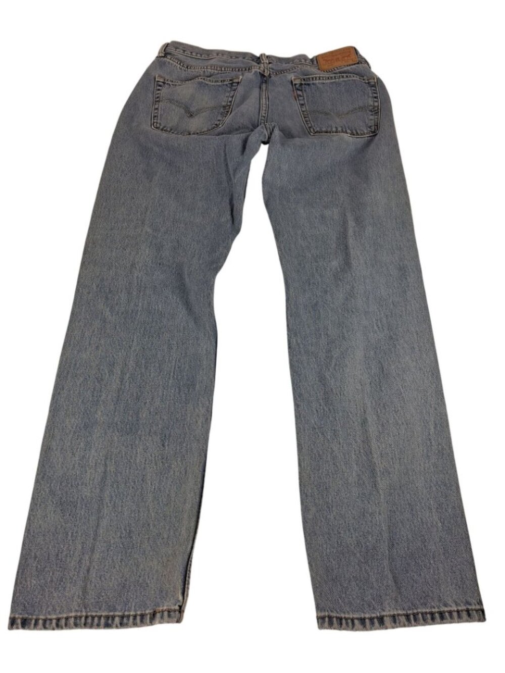 Levis 505 Regular Fit Light Wash Blue Denim Jeans Mens W34 L29* - Picture 3 of 12